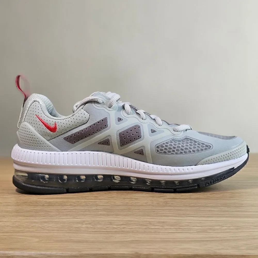 Nike Air Max Genome 360 Shoes Youth 7 Grey White Red Black Vapormax Sneakers New